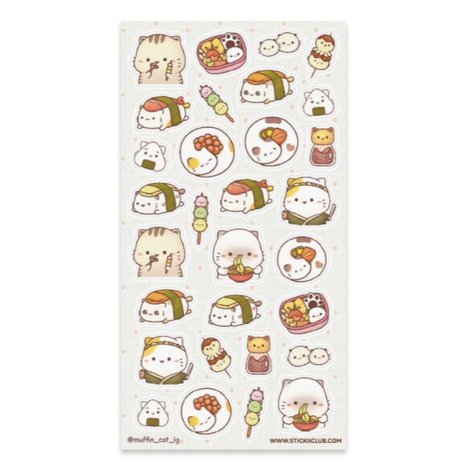 Sticker sheet -   Feline Feast