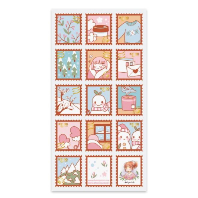 Stickervel - Snow Day Stamps