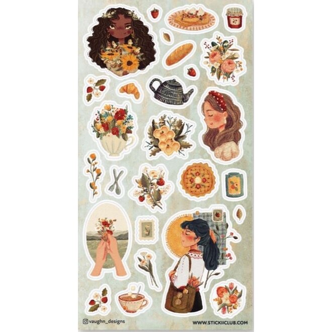 Sticker sheet - Pastoral Florals