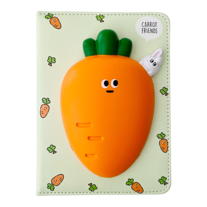 Squishy notebook A5 - Carrot