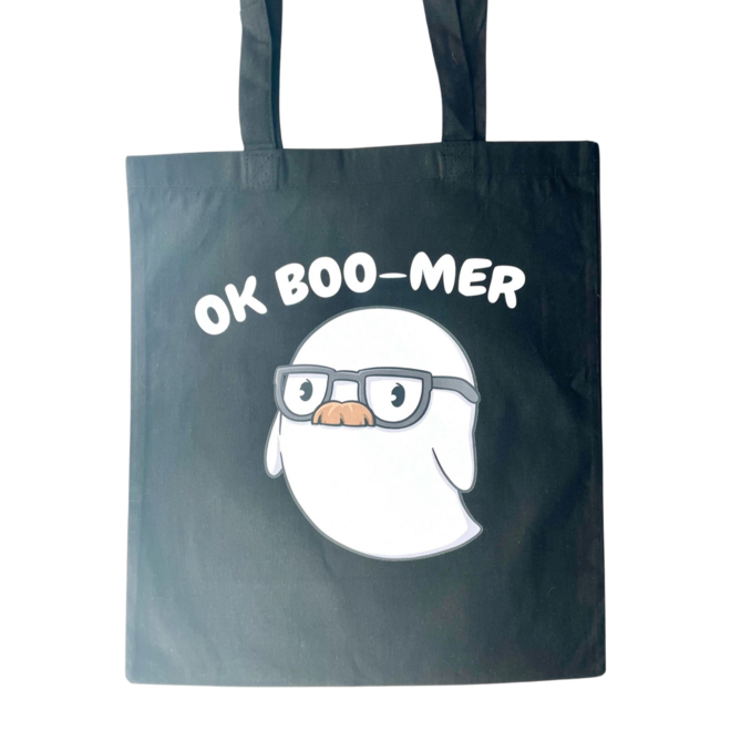 Totebag - Ok Boo-mer (diverse kleuren)