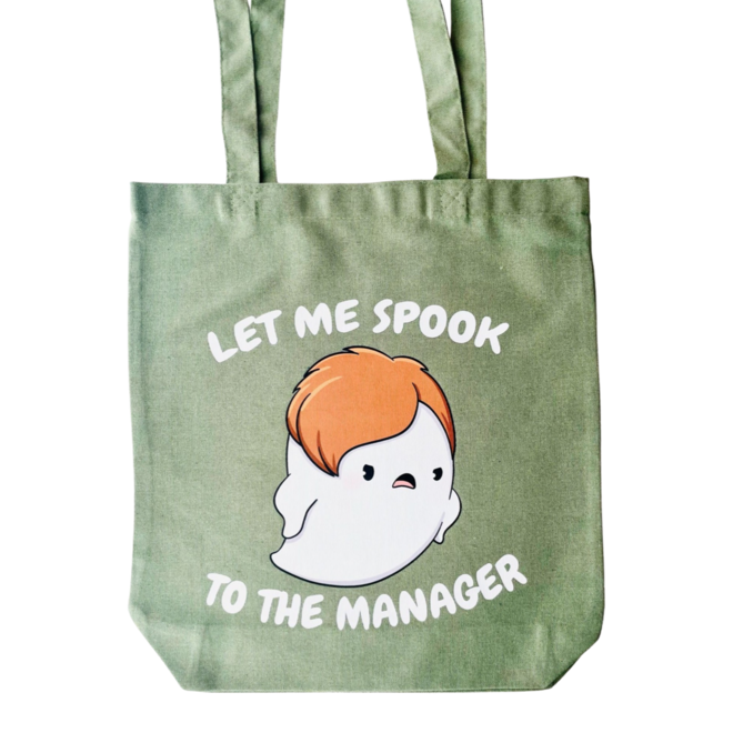 Totebag - Let me spook to the manager (diverse kleuren)