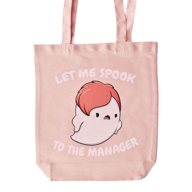 Totebag - Let me spook to the manager (diverse kleuren)