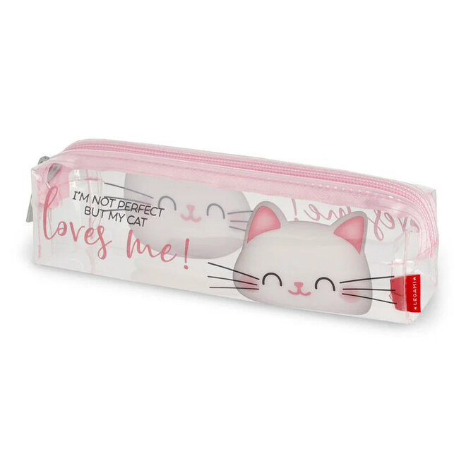 Transparant pencil case - Kitty