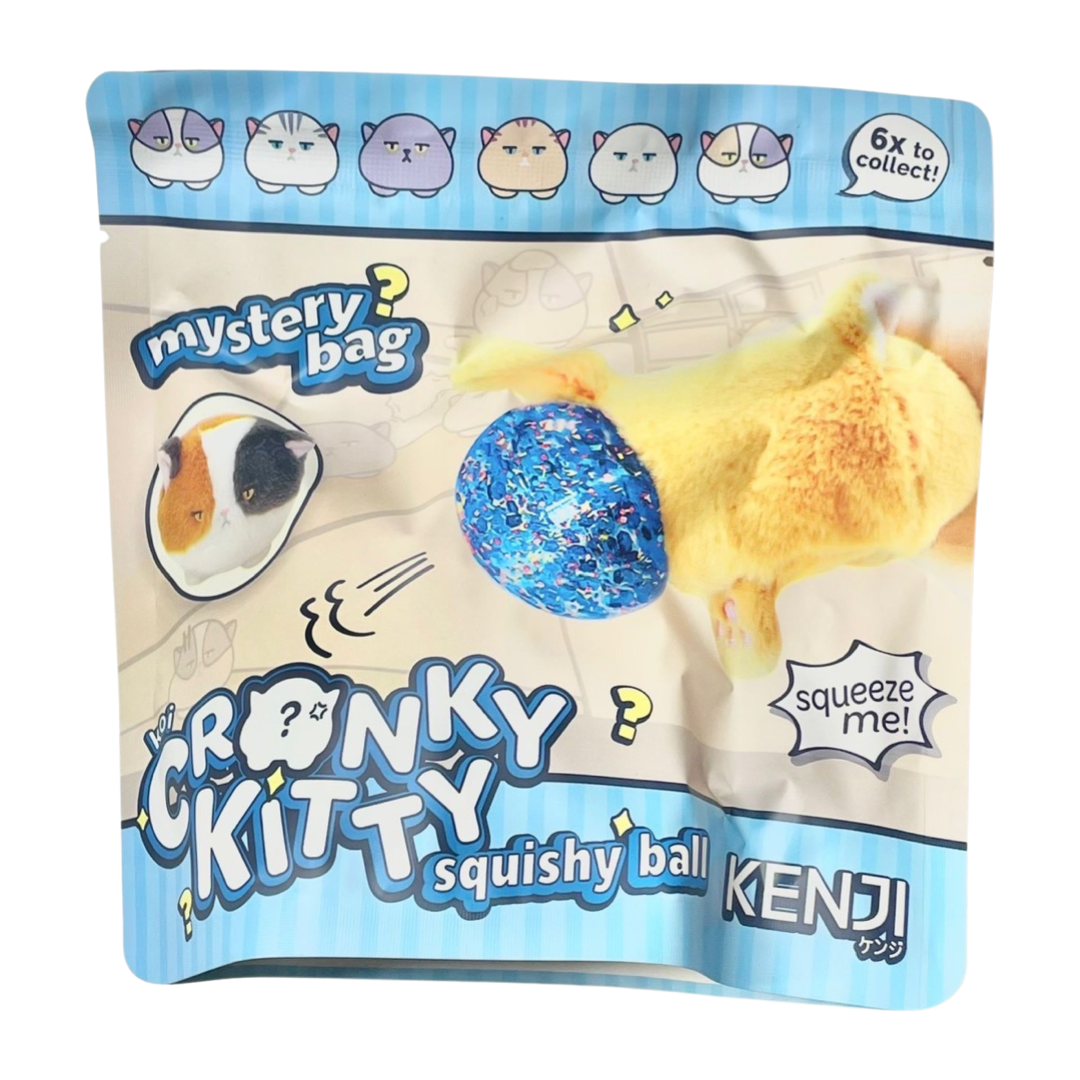Kenji Squishy ball mystery bag - Cranky Kitty