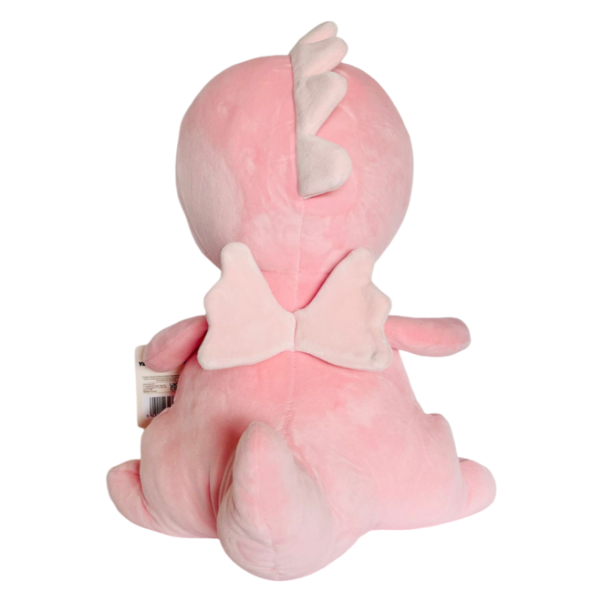 Draak dino knuffel - 35 cm - roze