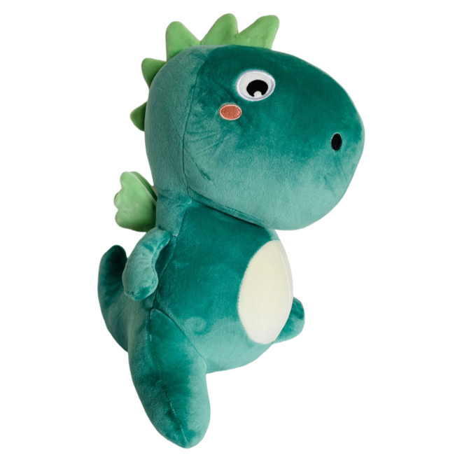 Draak dino knuffel - 35 cm - groen