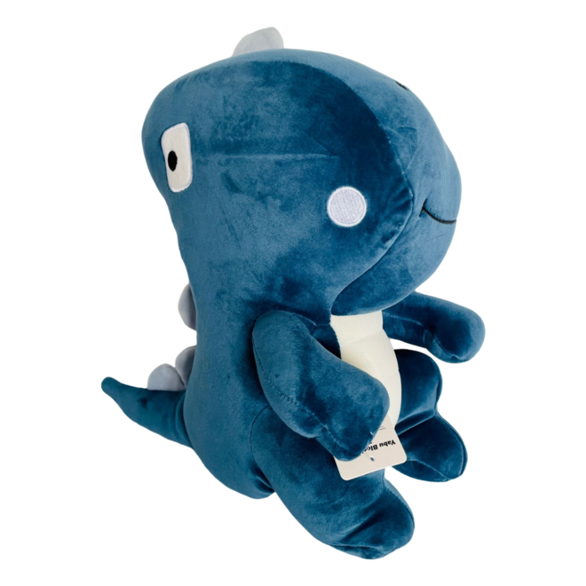 Blocky dino knuffel - 35 cm - blauw