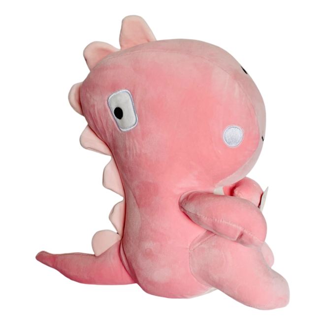 Blocky dino plush - 35 cm - pink