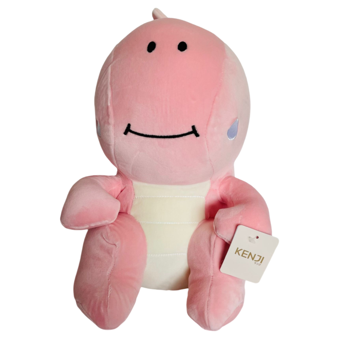 Blocky dino knuffel - 35 cm - roze