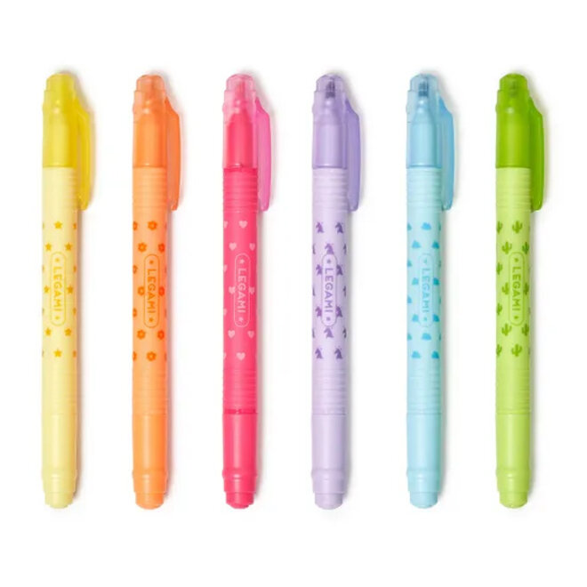 Uitwisbare highlighters set - 6 stuks