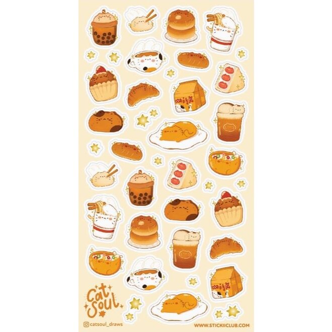 Sticker sheet - Cat Cafe Menu