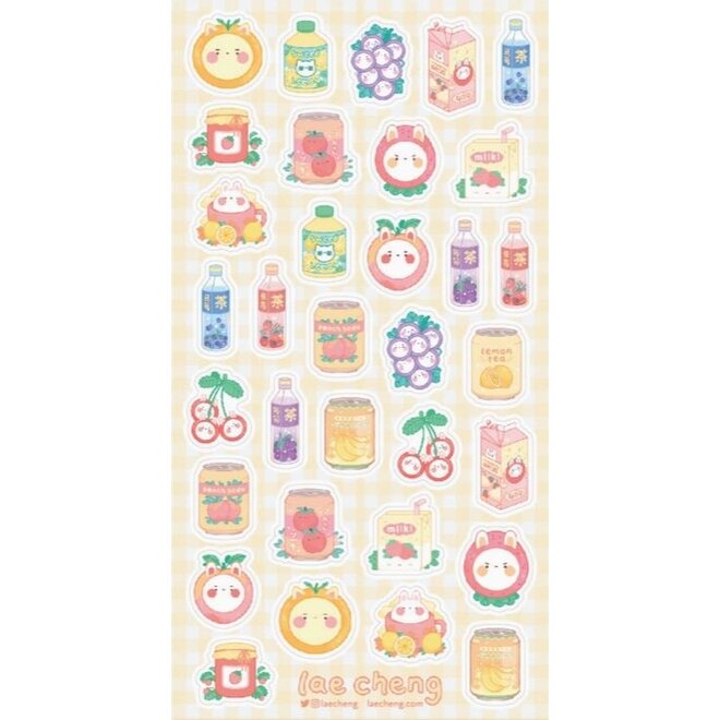 Sticker sheet - Fruity Drinks