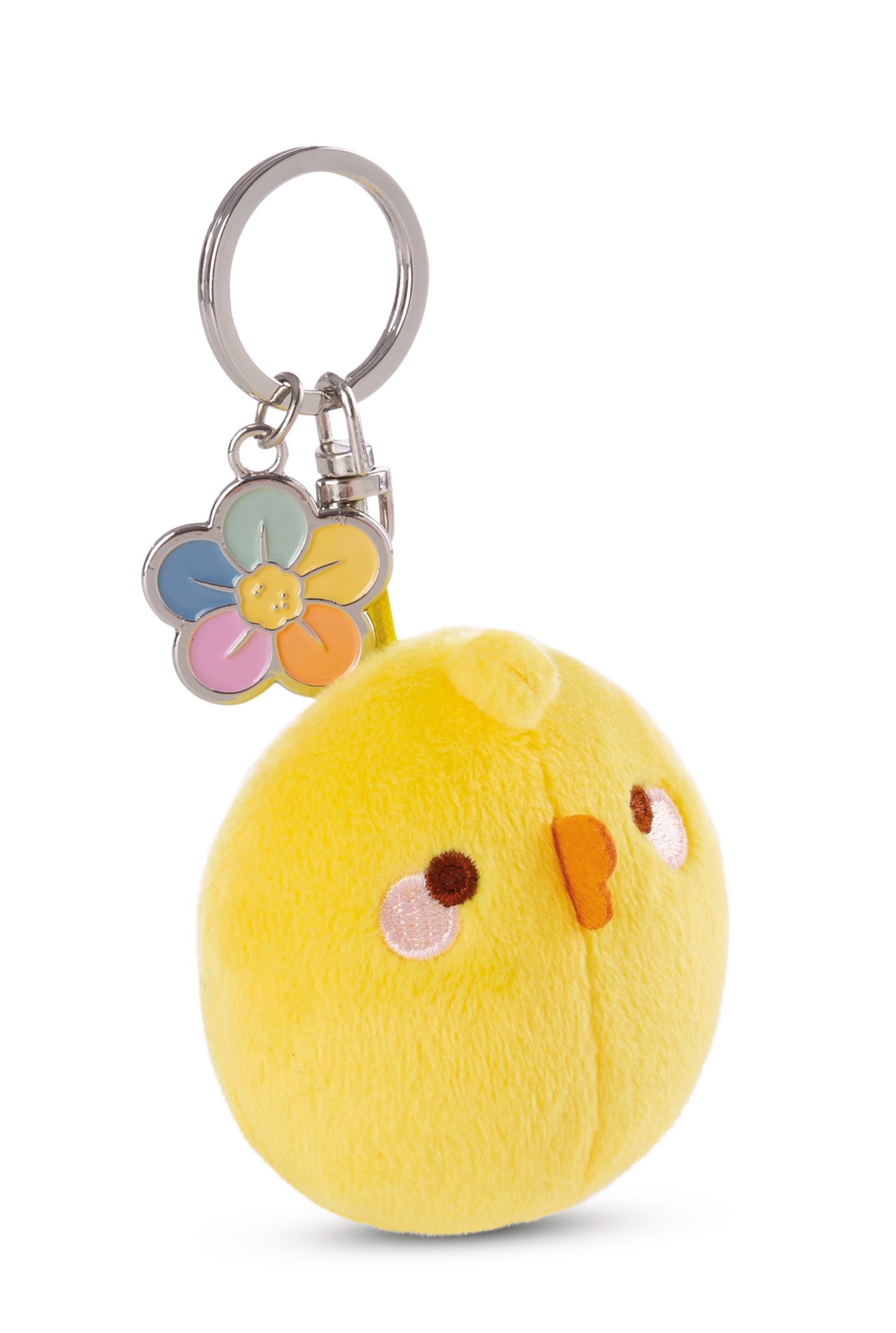 Molang Piu Piu sleutelhanger met bloem - 6 cm