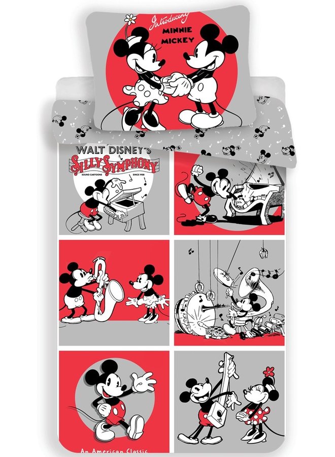 Dekbedovertrek Mickey & Minnie Mouse Classics - eenpersoons