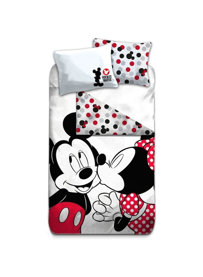 Mickey & Minnie Mouse dekbedovertrek Kiss 140 x 200 cm