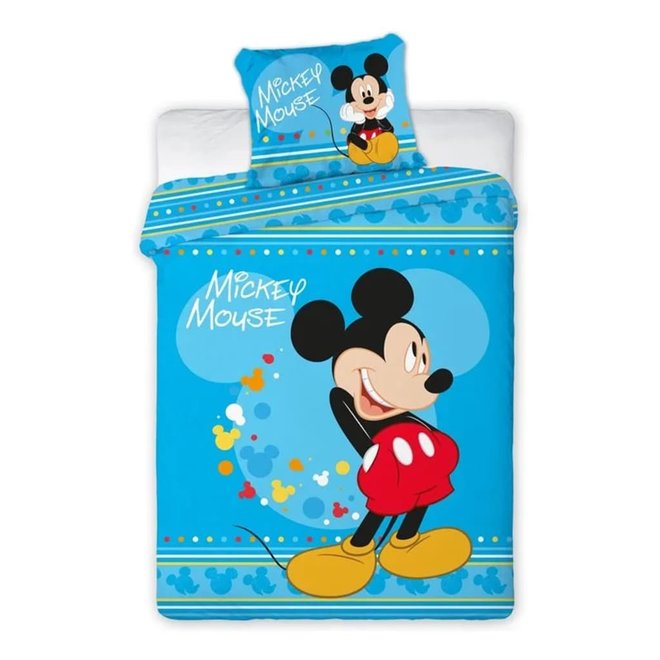 Disney Mickey dekbedovertrek 100% microvezel 140x200 cm Blauw