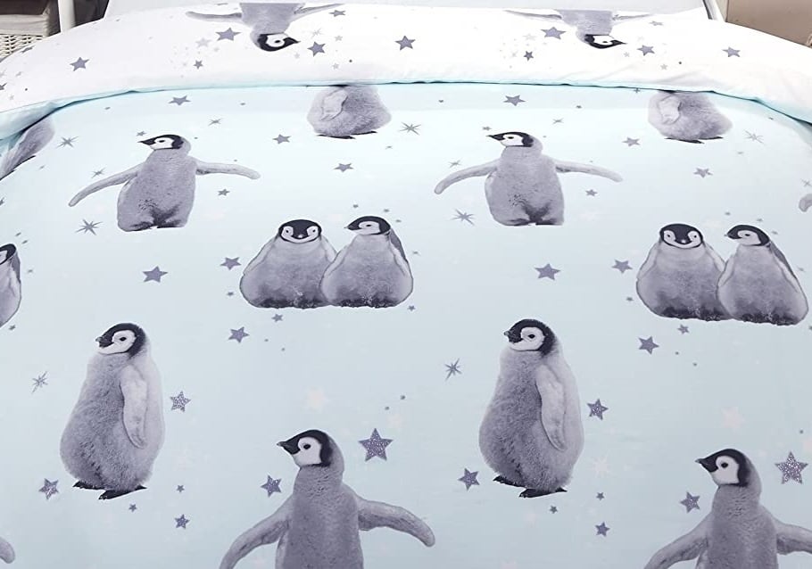 Plak opnieuw opvoeder poll Dekbedovertrek Starry pinguïn blauw - TrendyBed