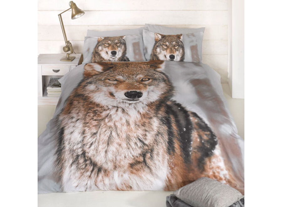 Dekbedovertrek Wolf - 230x220 + 50x75 cm - blended katoenx