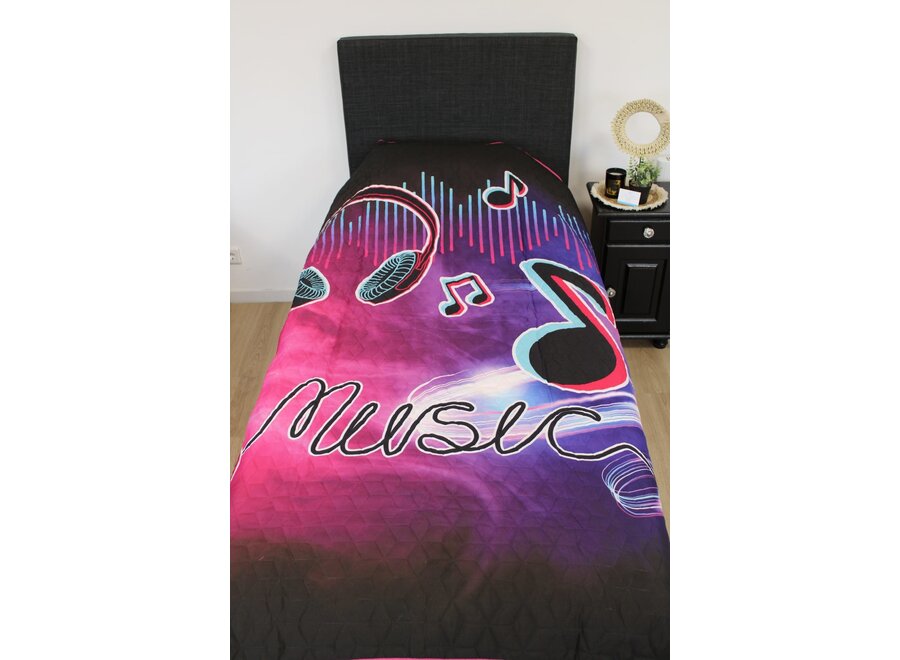 Sprei Music - 1-persoons (170x210 cm)