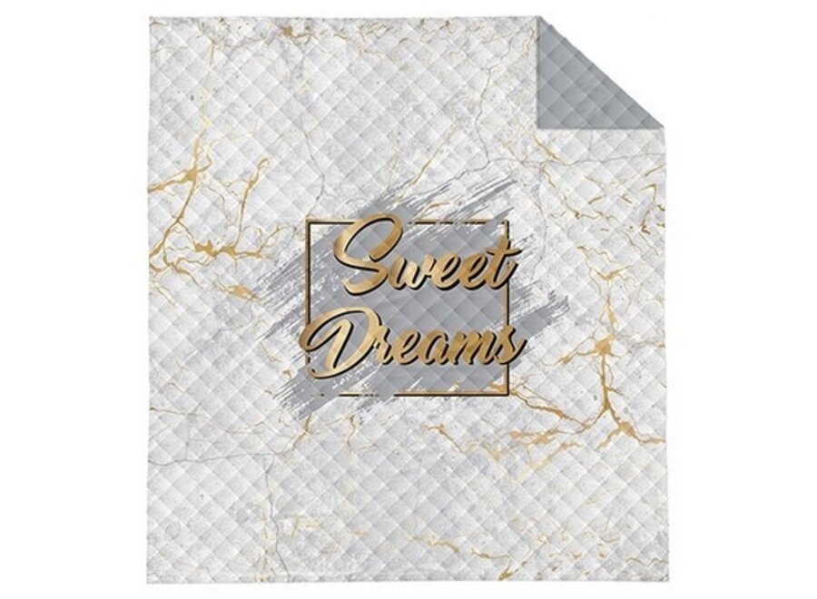 Sprei Sweet Dreams marmer look - 2-persoons (220x240 cm)