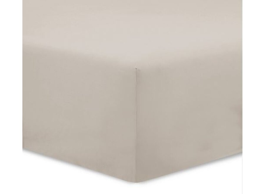 Boxspring hoeslaken - jersey - beige  - hoekhoogte 40 cm