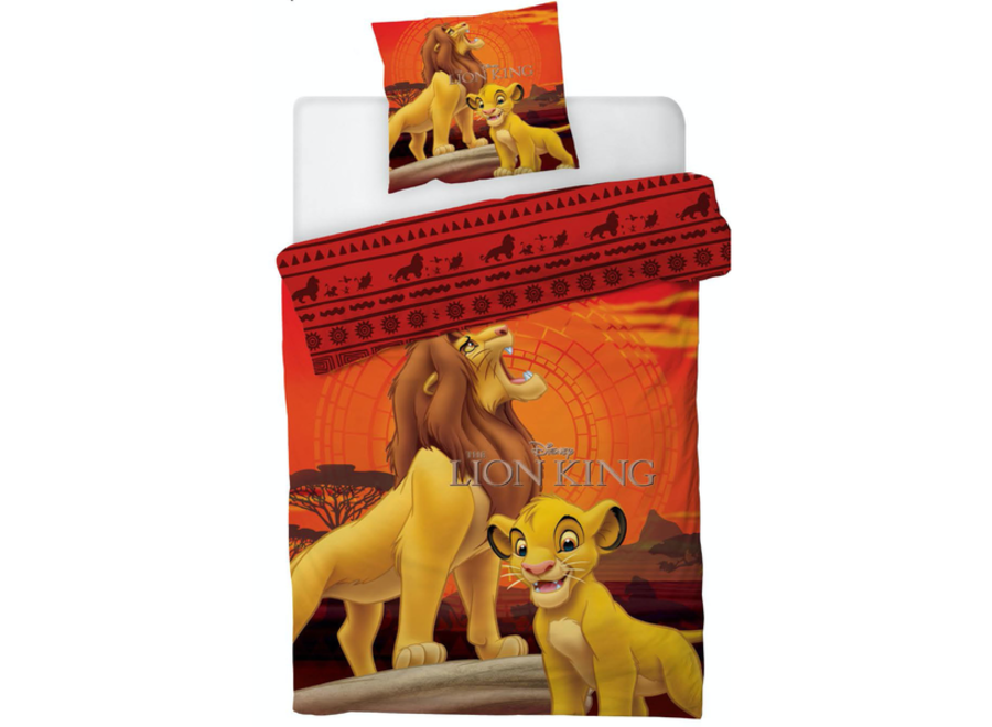 Lion King  dekbedovertrek Musafa & Simba 140x200 + 63x63cm