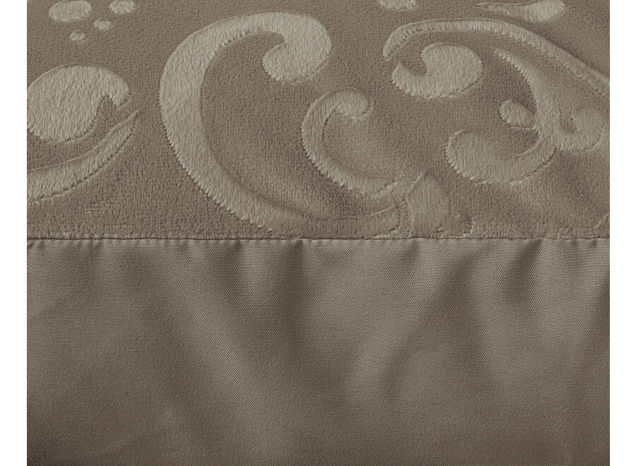 Sleeptime dekbedovertrek Sultan - embossed velvet - taupe