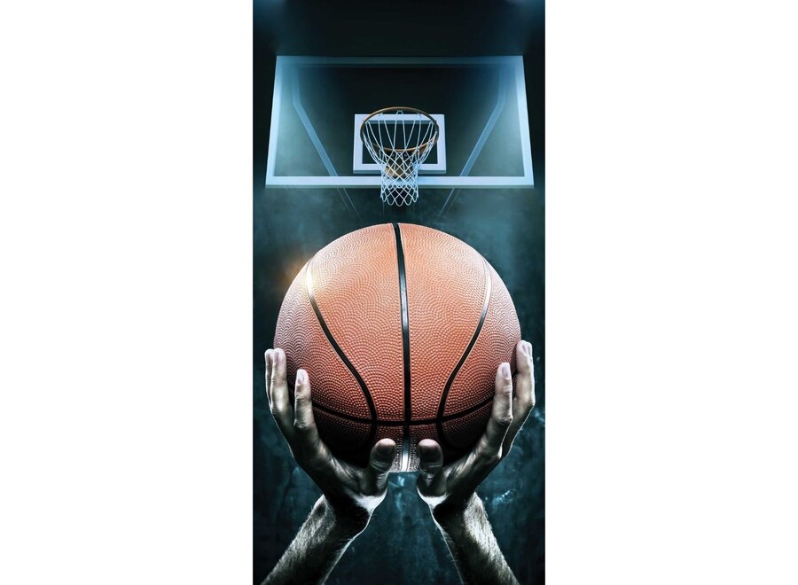 Handdoek basketbal - katoen - 70x140 cm