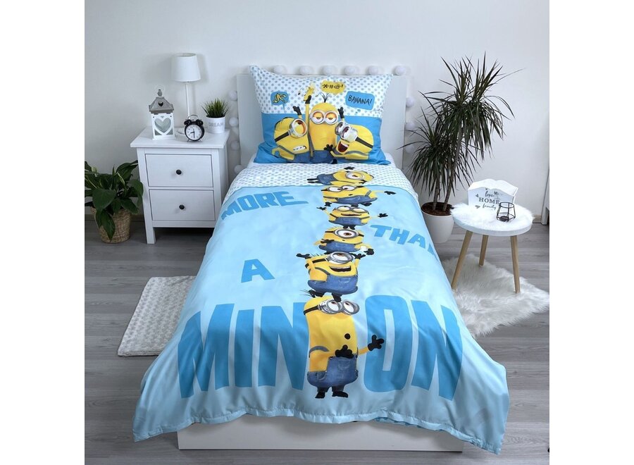 Minions dekbedovertrek More Than A Minion - polyester - 140x200 + 70x90 cm