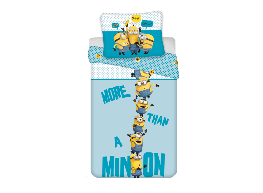 Minions dekbedovertrek More Than A Minion - polyester - 140x200 + 70x90 cm