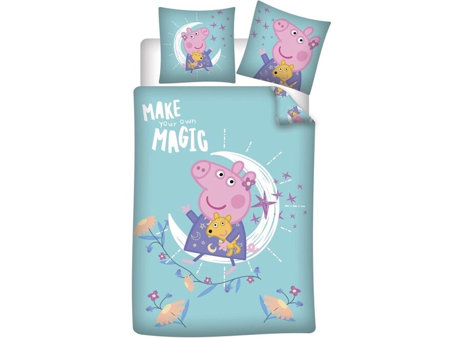 Peppa Pig dekbedovertrek Make your own magic - microvezel - 140x200 + 63x63cm