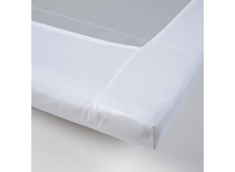 Topper hoeslaken - percale katoen - wit