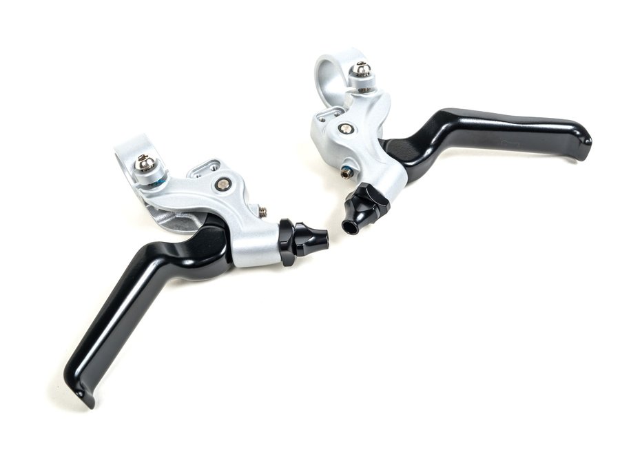 Brake Lever Set - LH + RH (Silver/Black)