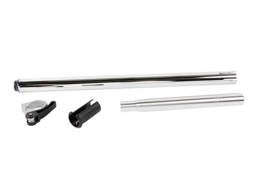 Seat post - steel telescopic (Silver), Snap-fit