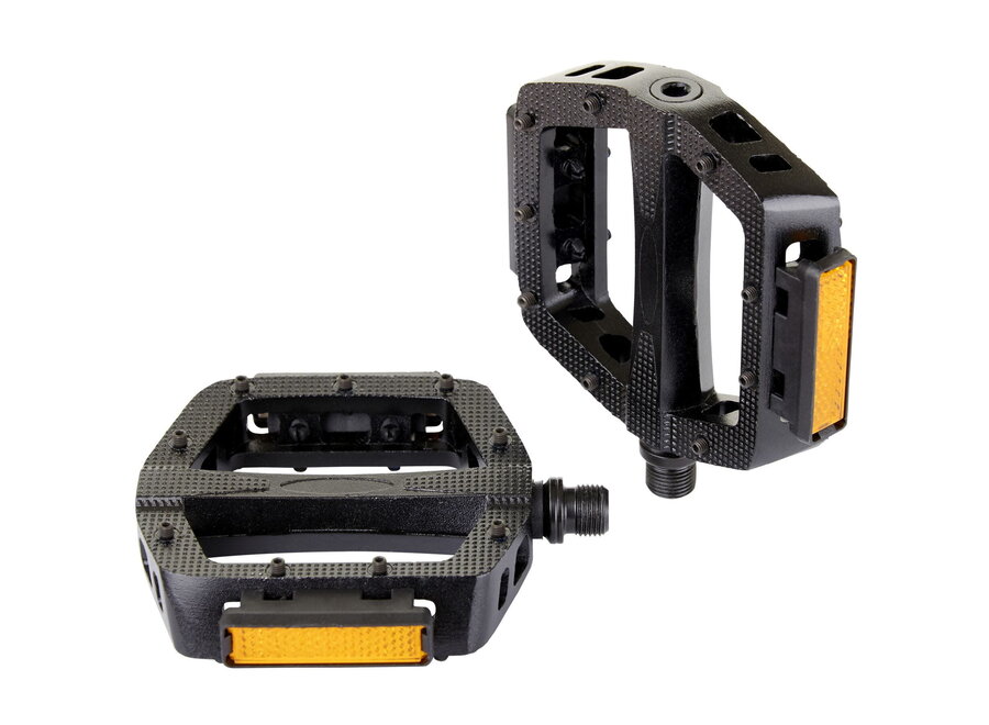 Alloy platform pedals w/screw pins, 9/16