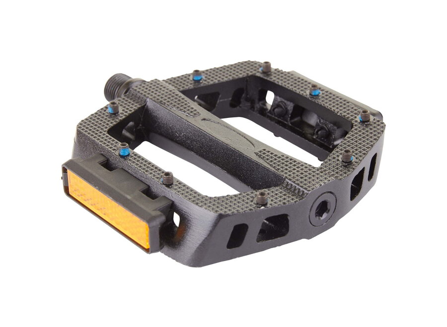 Alloy platform pedals w/screw pins, 9/16