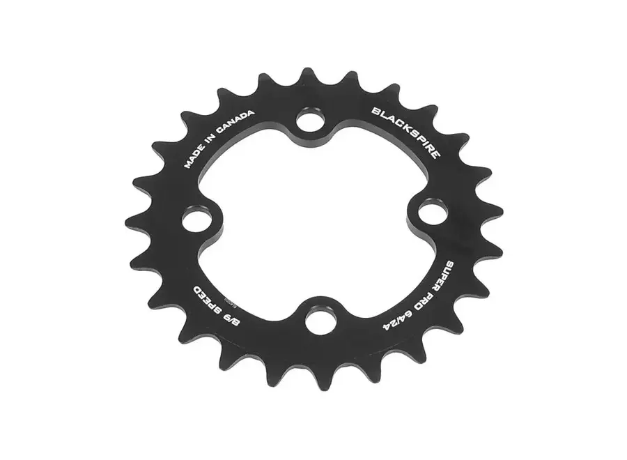 Superpro Chainring 24t for 64 PCD 8 / 9 speed black