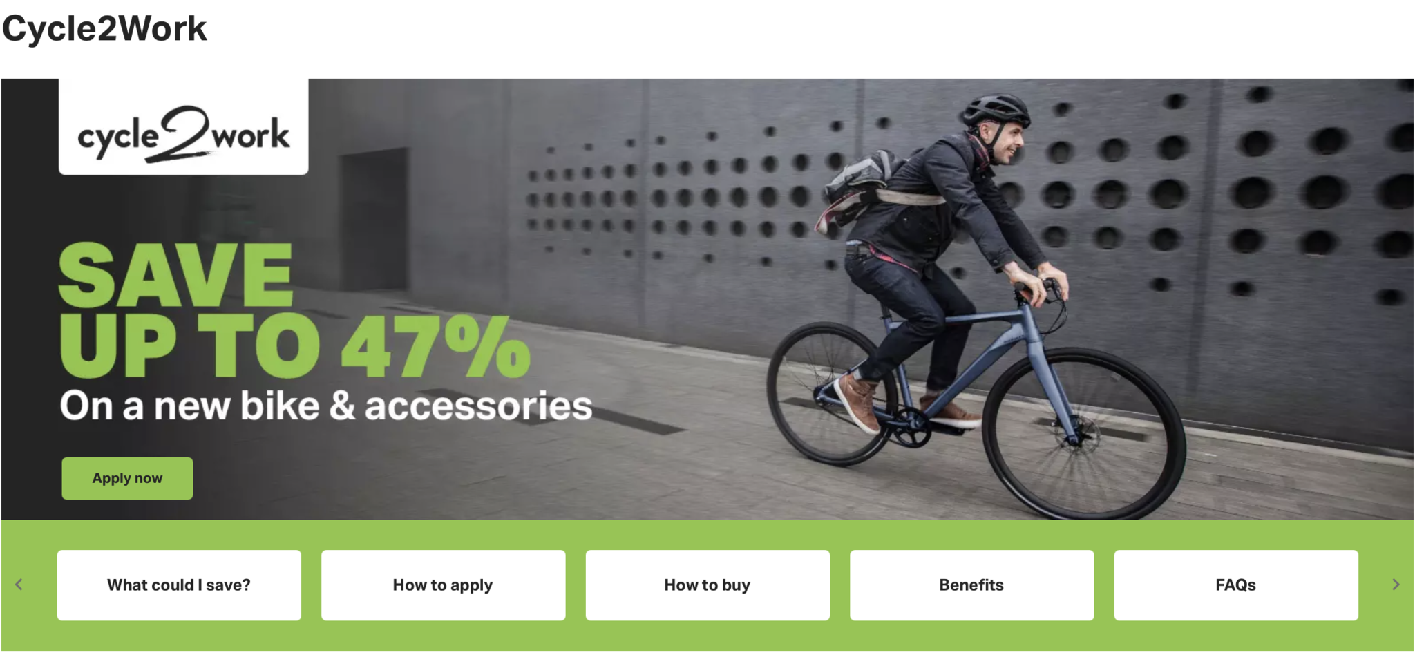 Halfords Cycle 2 Work Scheme