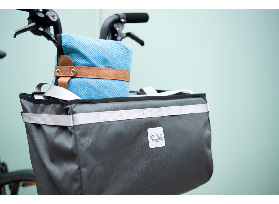 Borough Basket Bag L, Dark Grey, with frame