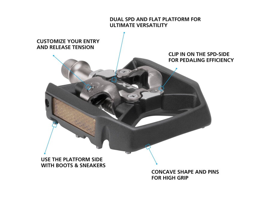 PD-T8000 XT MTB SPD Trekking pedals, single-sided mechanism