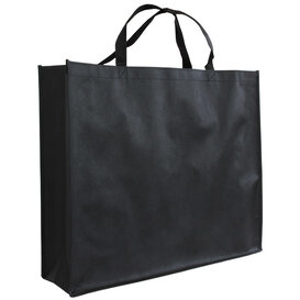 10x Shopper Zwart non woven 54x14x45cm