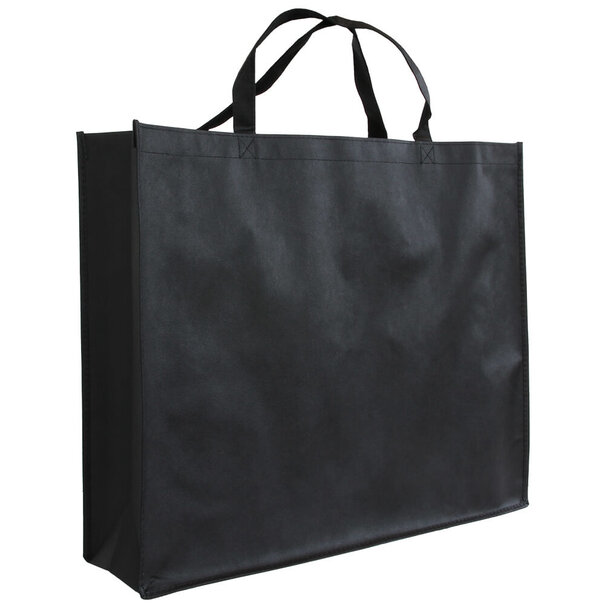 Levering uit voorraad 10x Shopper Zwart non woven 54x14x45cm