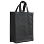 10x Shopper Zwart non woven 24x10x30cm