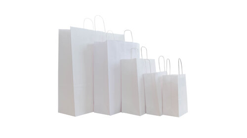 50x papieren tassen Wit in diverse formaten