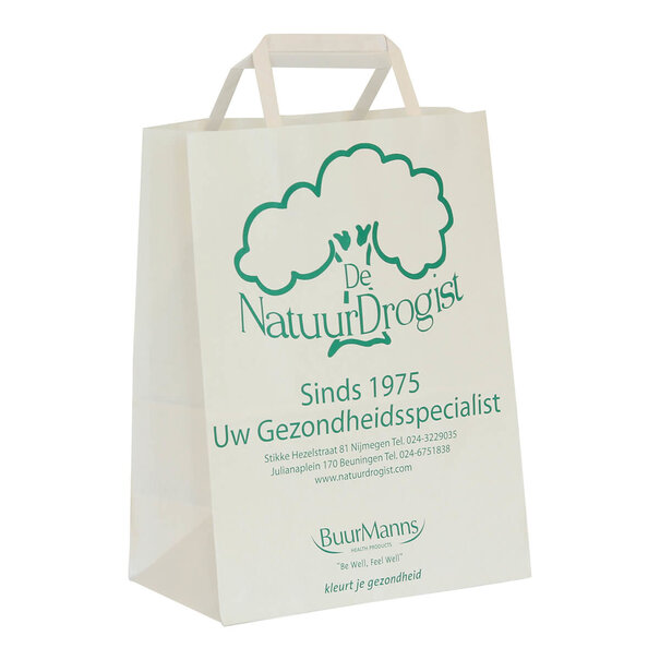 Levertijd ca. 5 weken Budget papieren tas 32x13x41cm (A3)- Logo bedrukking