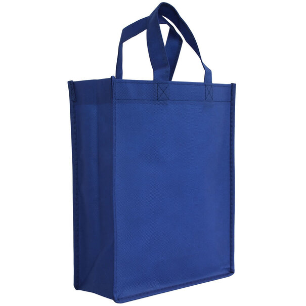 Levering uit voorraad 10x Shopper Blauw non woven 24x10x30cm