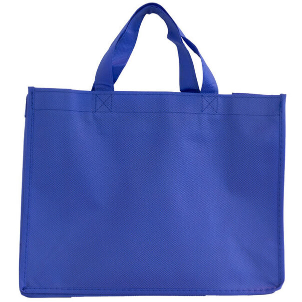 Levering uit voorraad 10x Shopper Blauw non woven 32x12x25cm