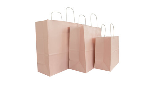 50x papieren tassen Oud roze