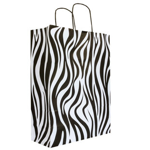 50x papieren tasjes Zebra A4